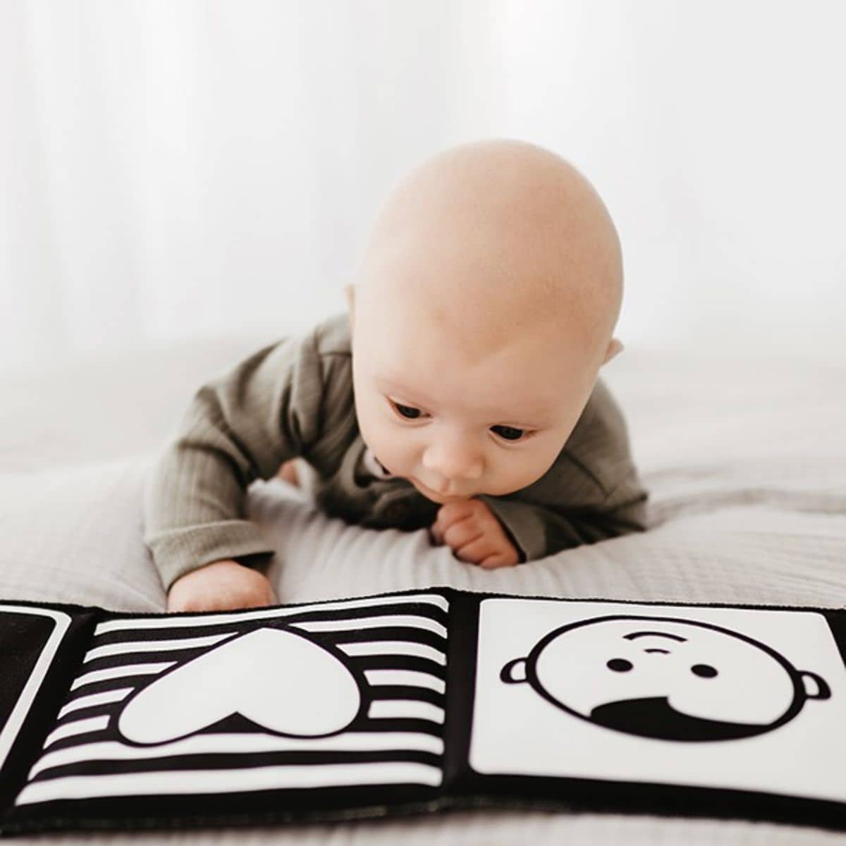Mesmerised Faces for Baby Organic Cloth Book