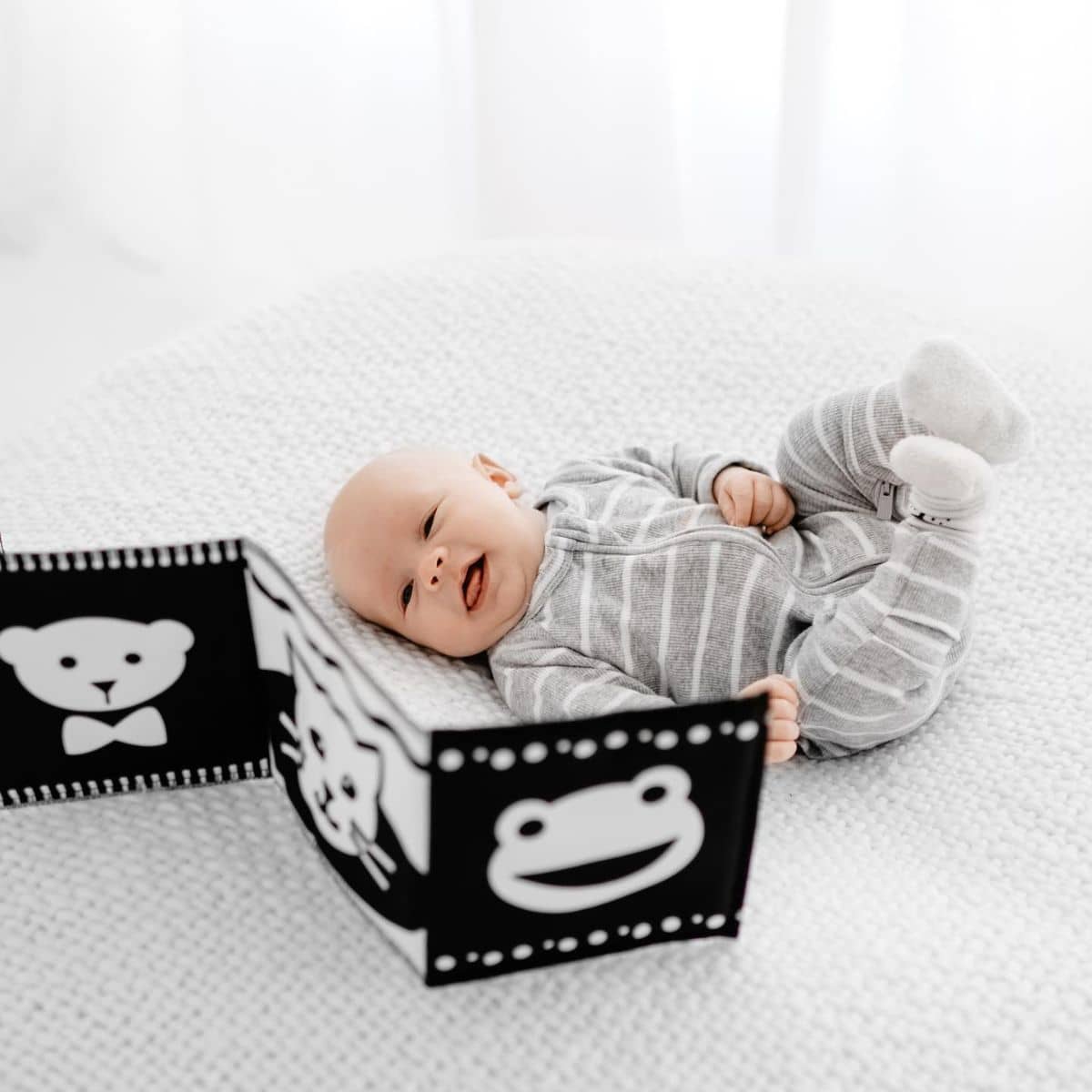 Mesmerised Faces for Baby Organic Cloth Book