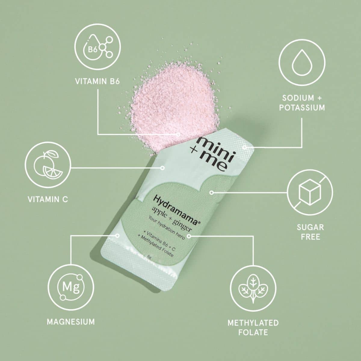 Mini + Me Hydramama Hydration Support Drink - Apple and Ginger