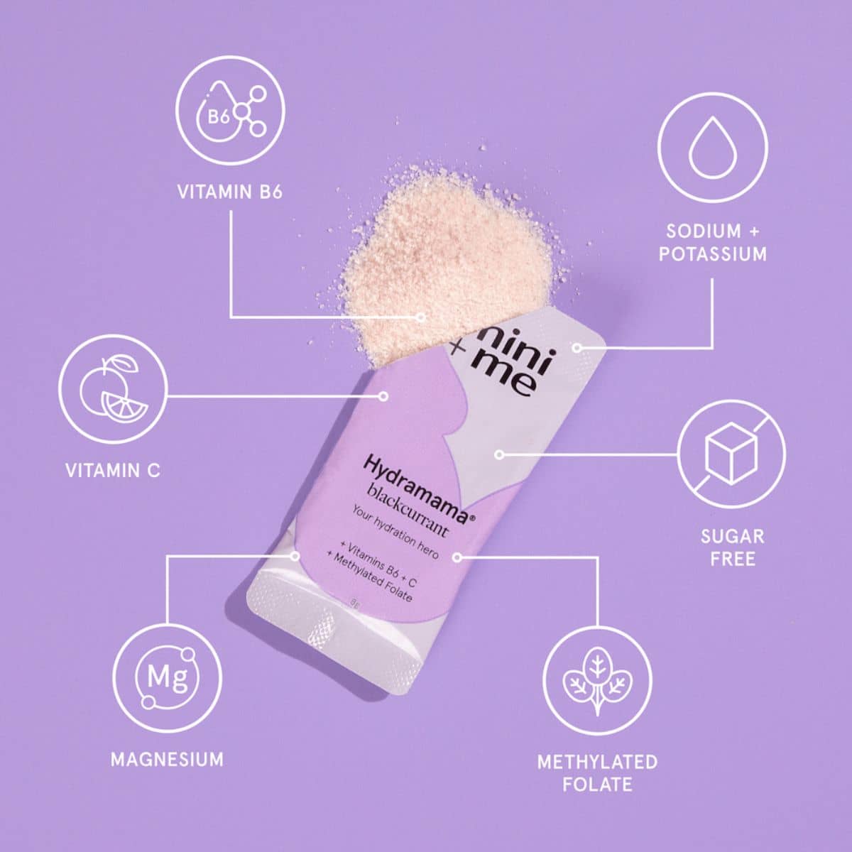 Mini + Me Hydramama Hydration Support Drink - Blackcurrant
