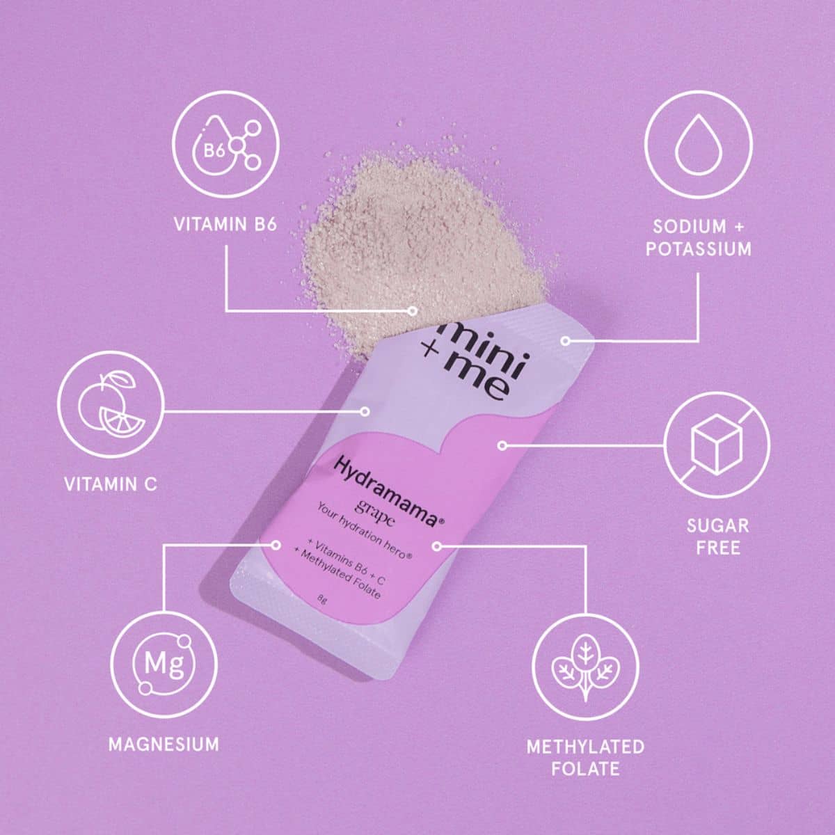 Mini + Me Hydramama Hydration Support Drink - Grape