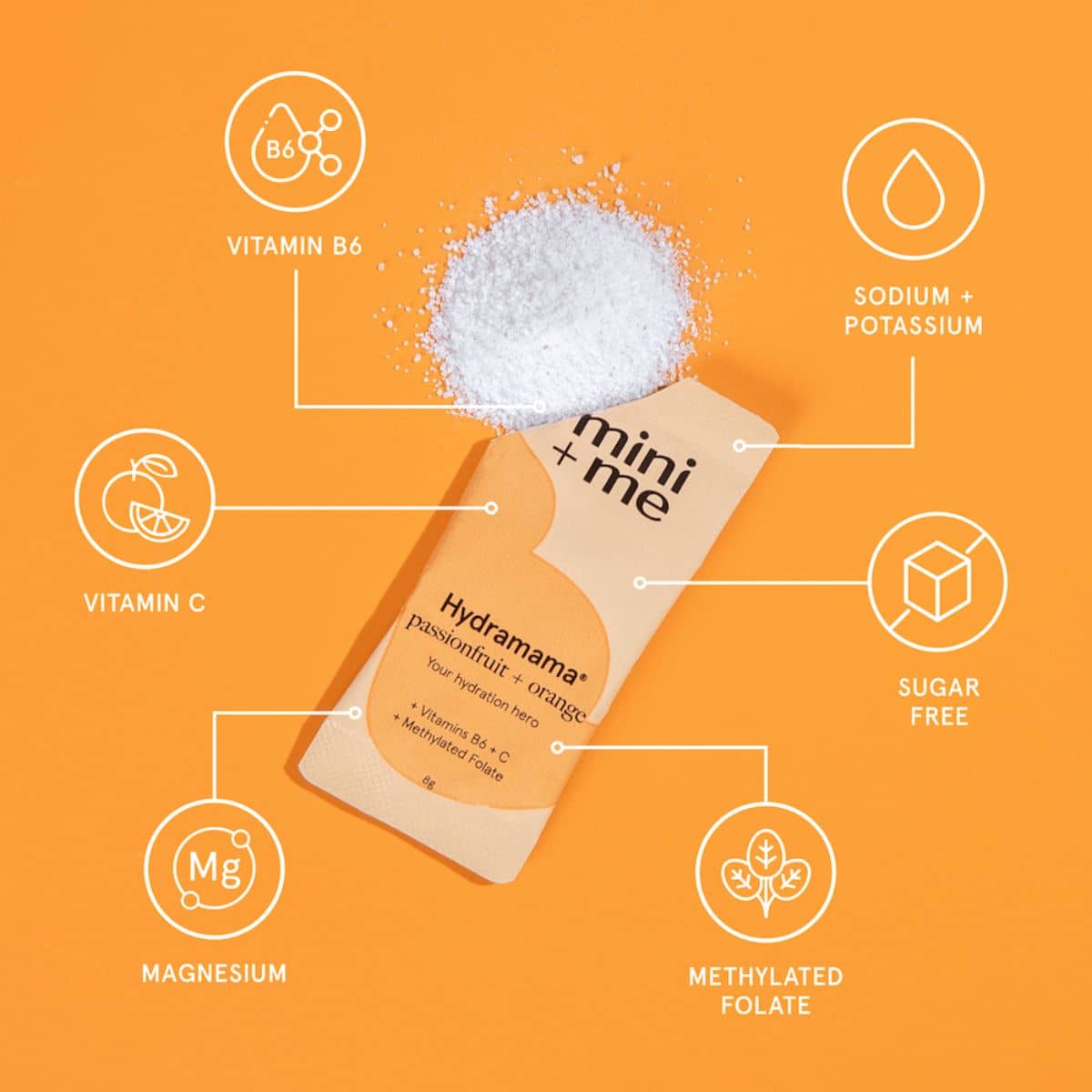 Mini + Me Hydramama Hydration Support Drink - Passionfruit and Orange