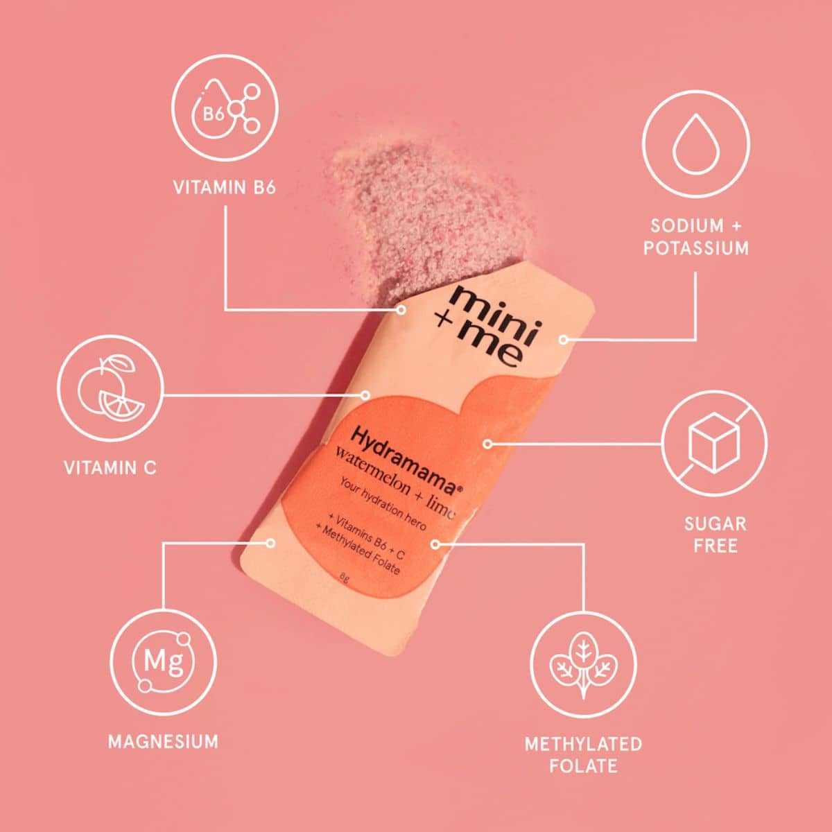 Mini + Me Hydramama Hydration Support Drink - Watermelon and Lime
