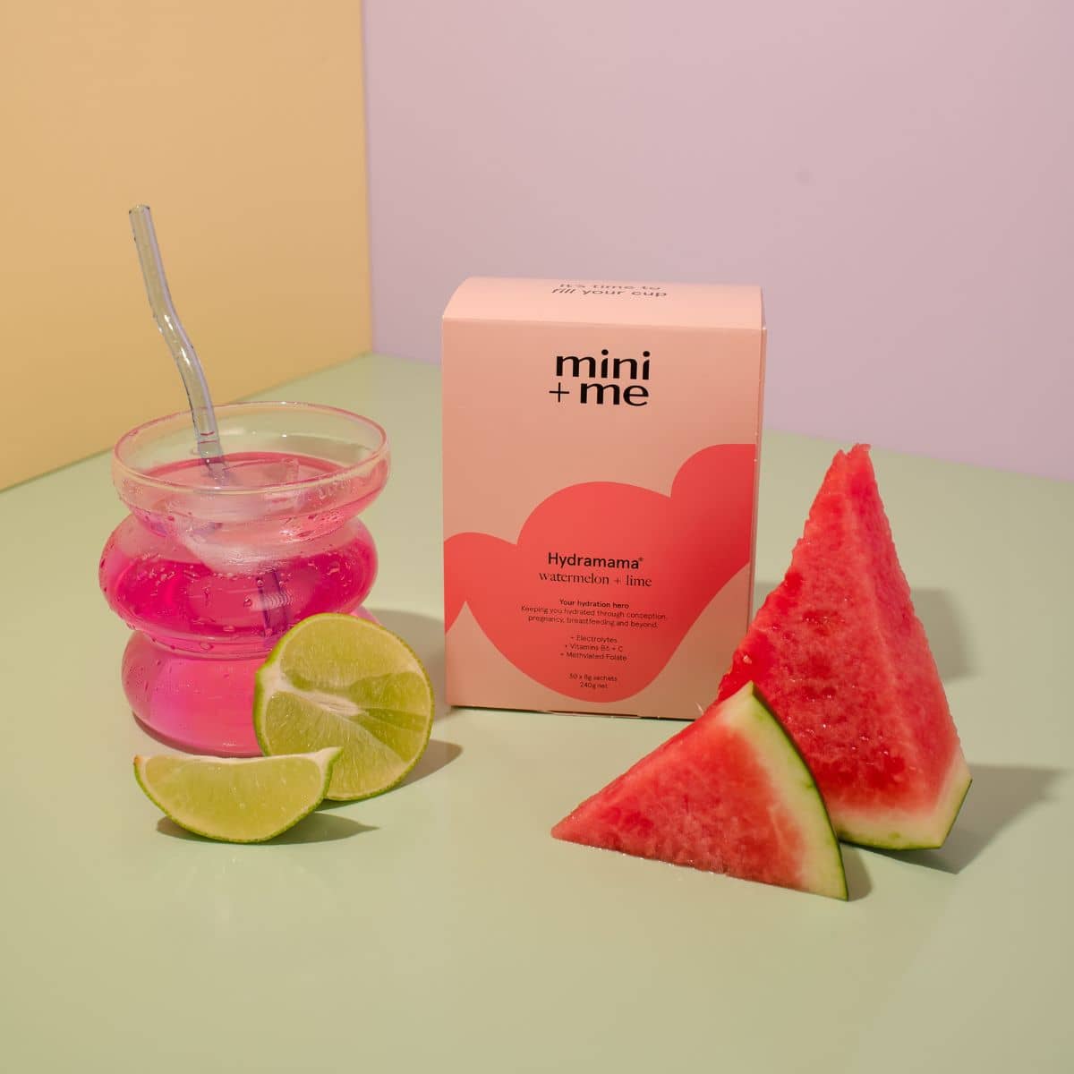 Mini + Me Hydramama Hydration Support Drink - Watermelon and Lime