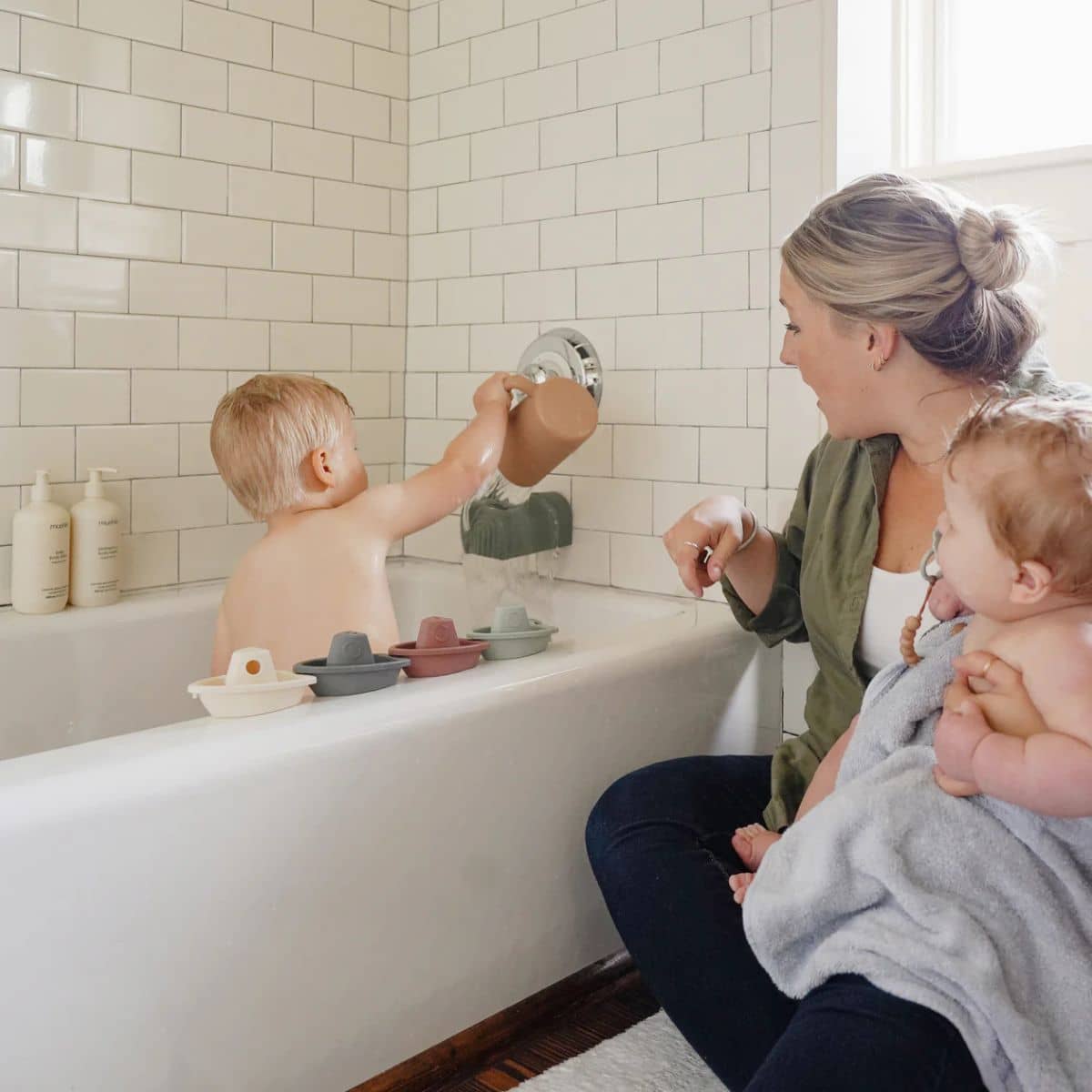 Mushie Bath Boats Set - Original