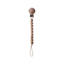 Mushie Pacifier Clip - Eva - Taupe