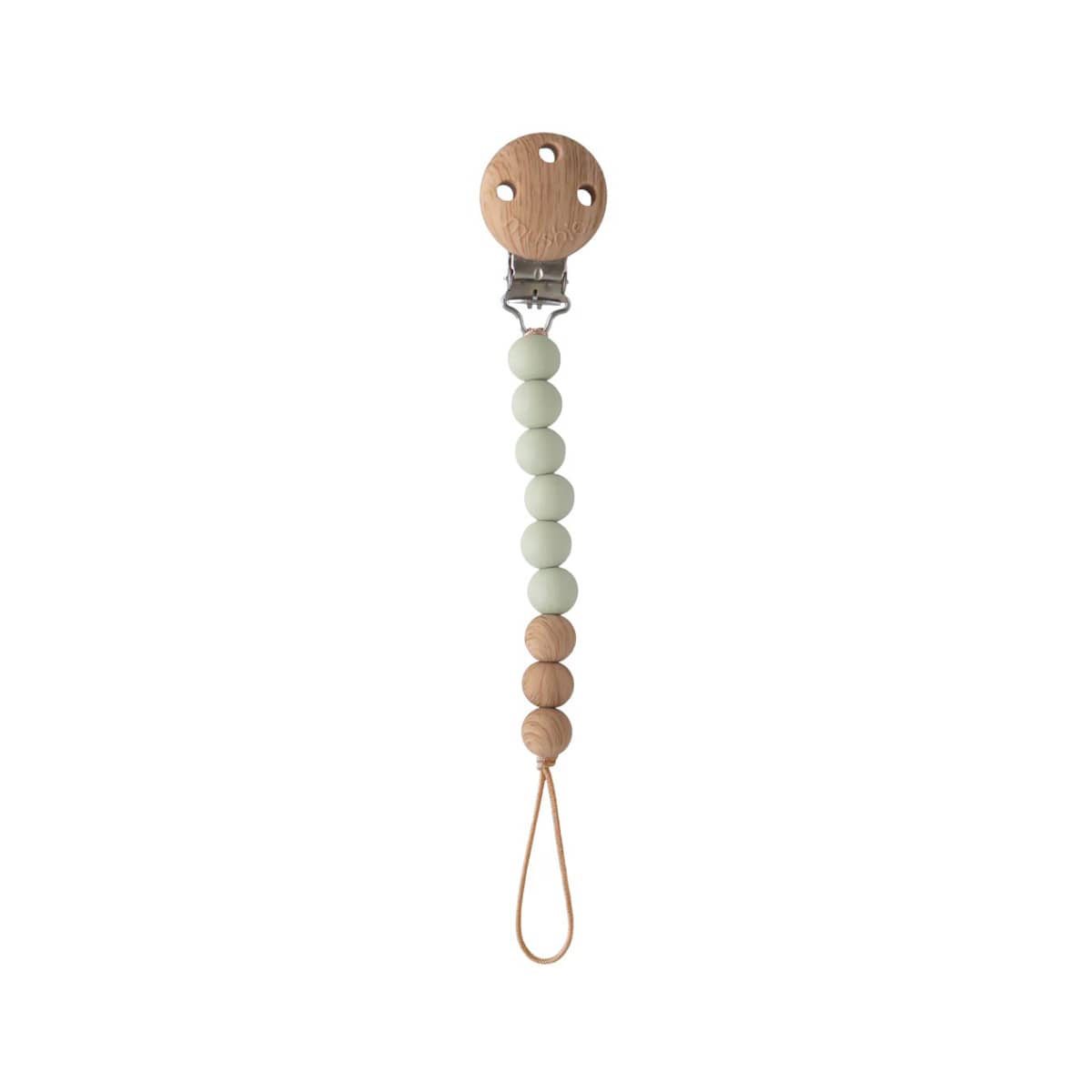 Mushie Pacifier Clip - Eva - Sage