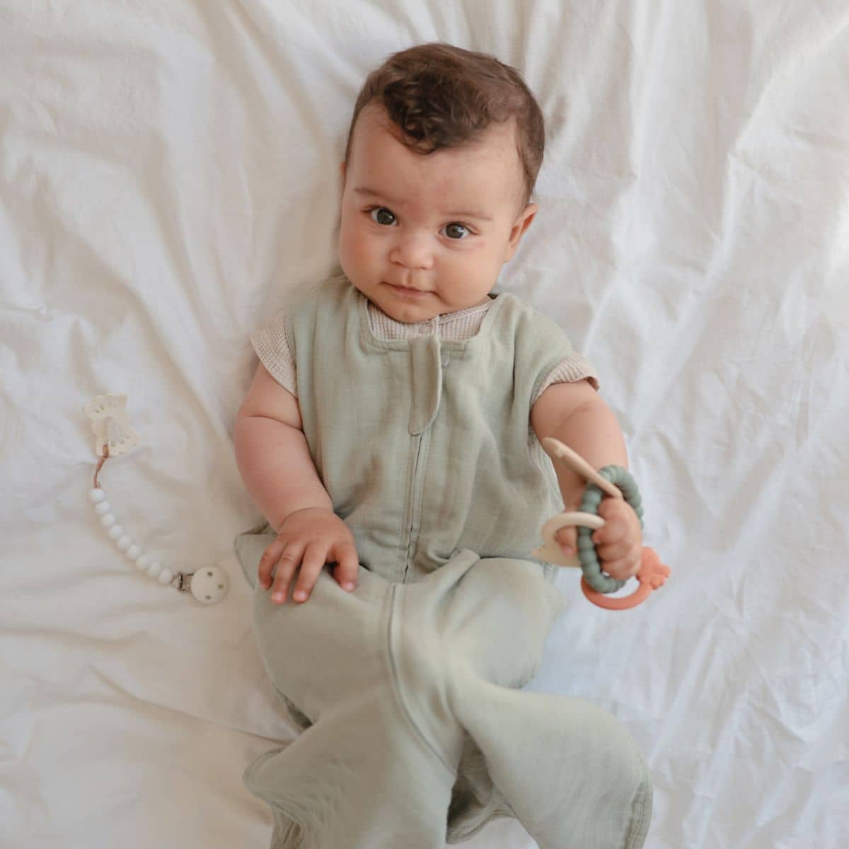 Mushie Teether Rings - Dino