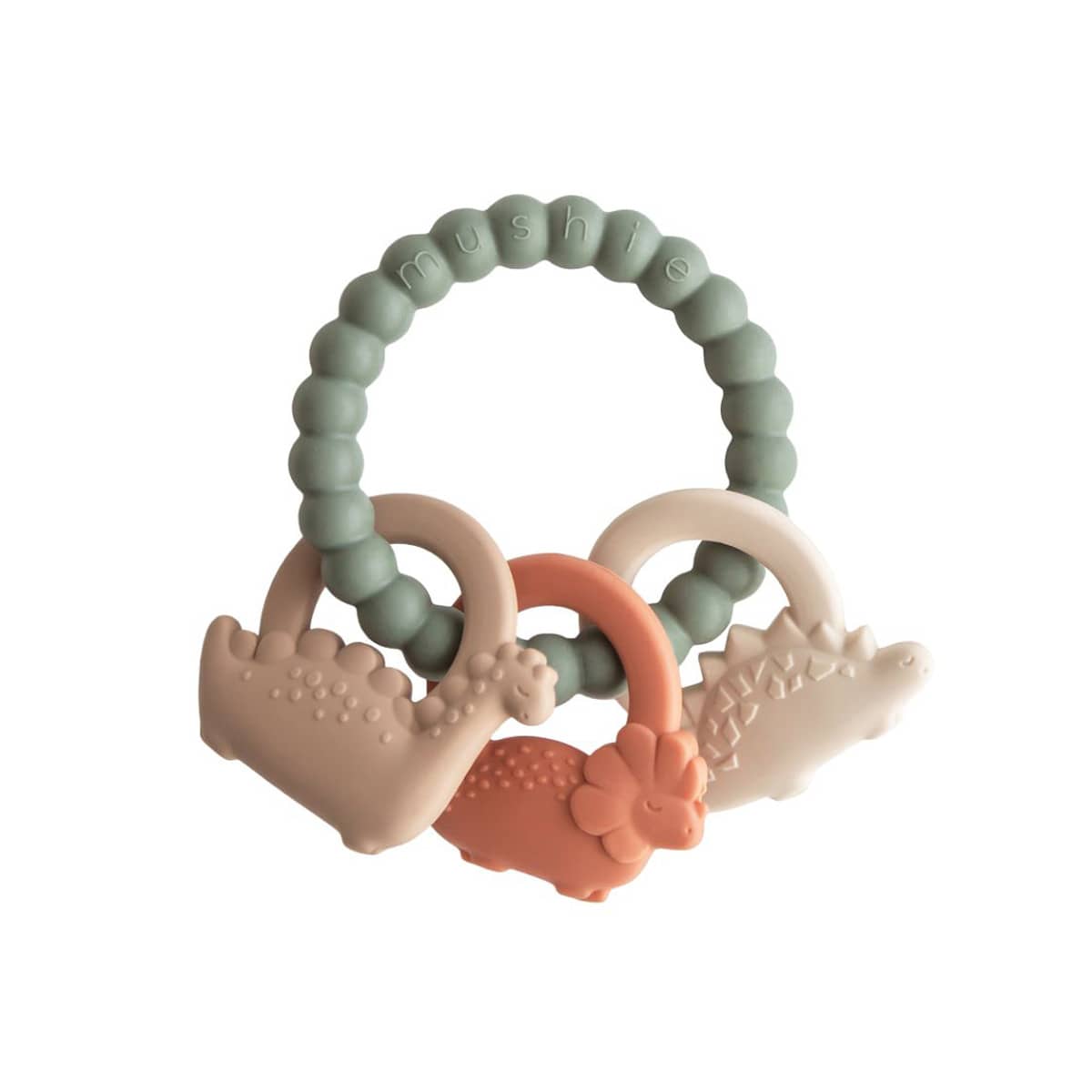 Mushie Teether Rings - Dino
