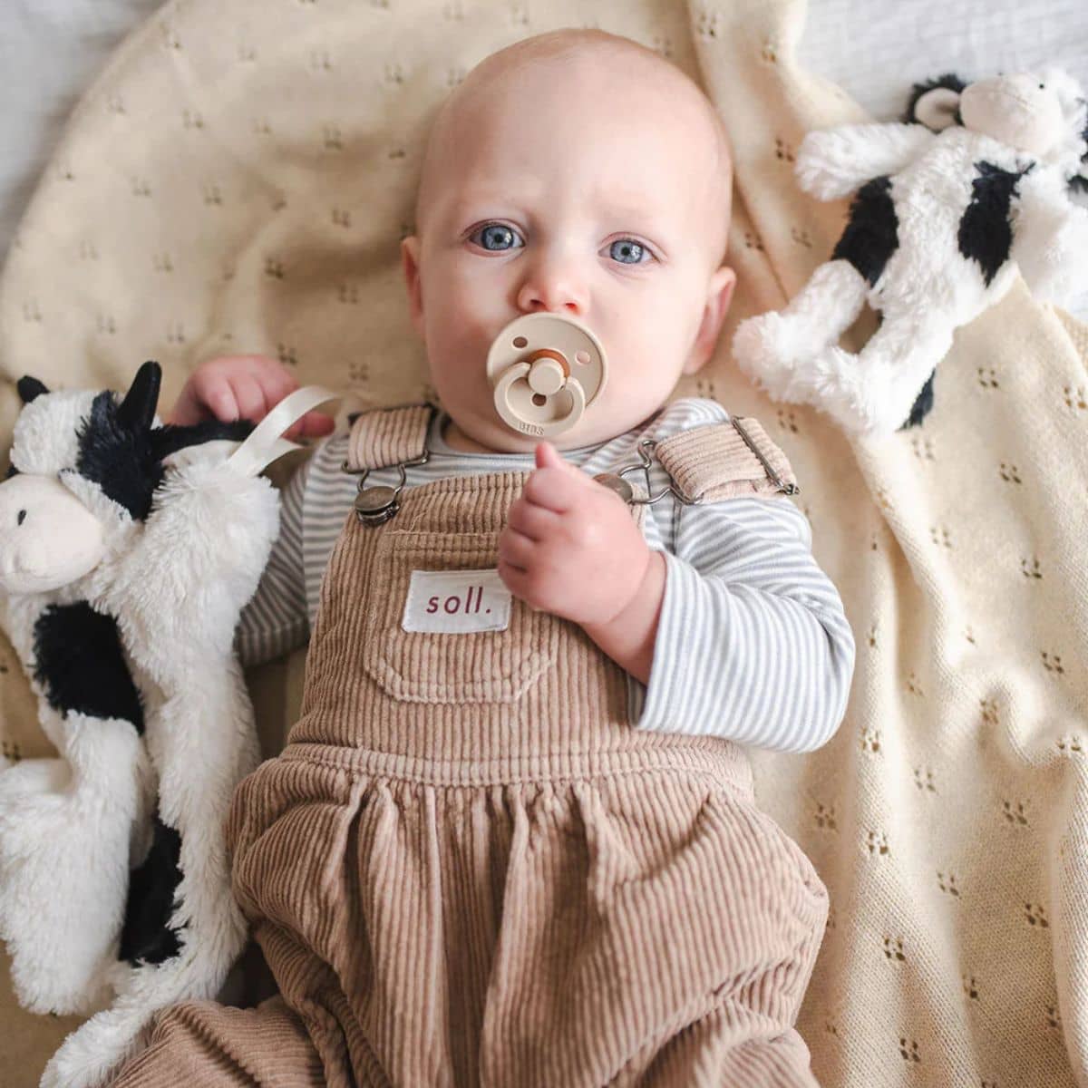 Nana Huchy Clover the Cow Mini Rattle - Black