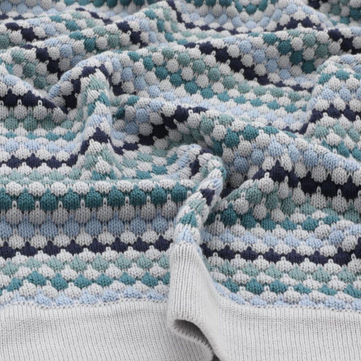 Nana Huchy Confetti Stripe Baby Blanket - Blue