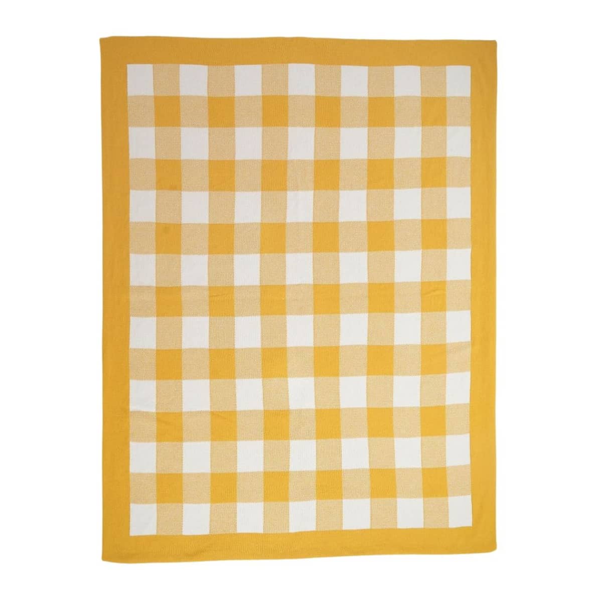 Nana Huchy Gingham Baby Blanket - Mustard