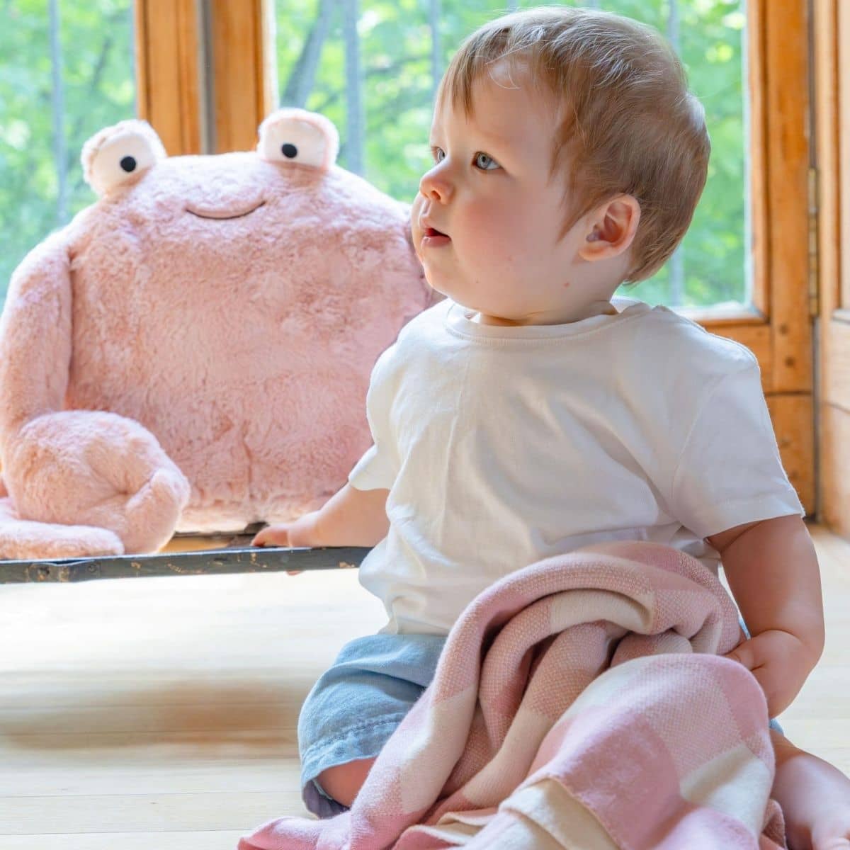 Nana Huchy Gingham Baby Blanket - Pink