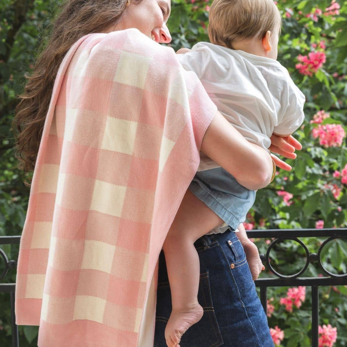Nana Huchy Gingham Baby Blanket - Pink