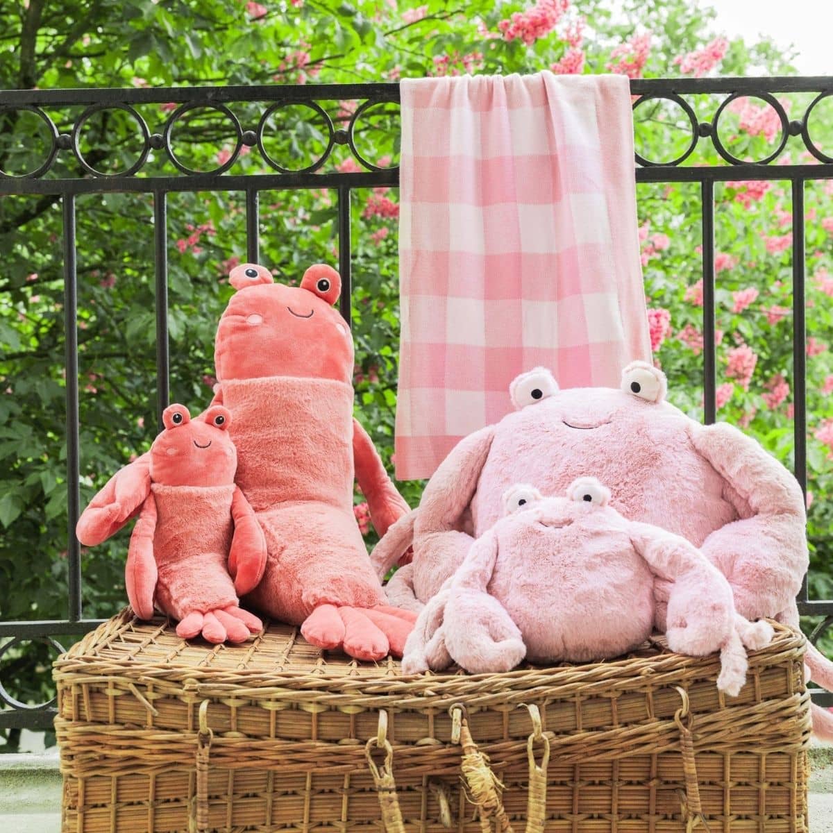 Nana Huchy Gingham Baby Blanket - Pink