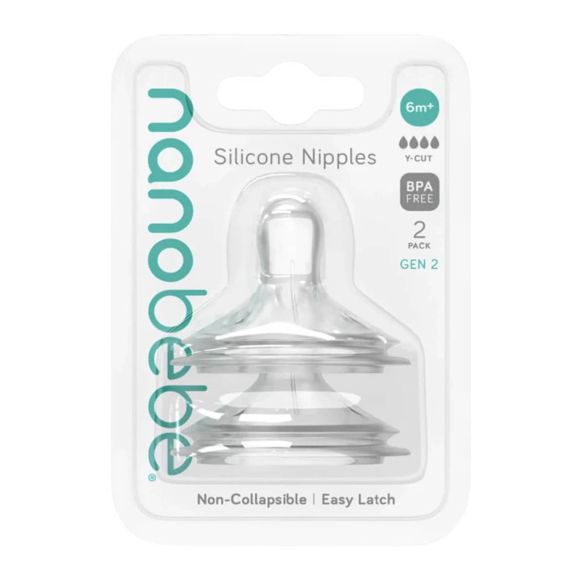 Nanobebe Silicone Teats Gen 2 - Y Cut