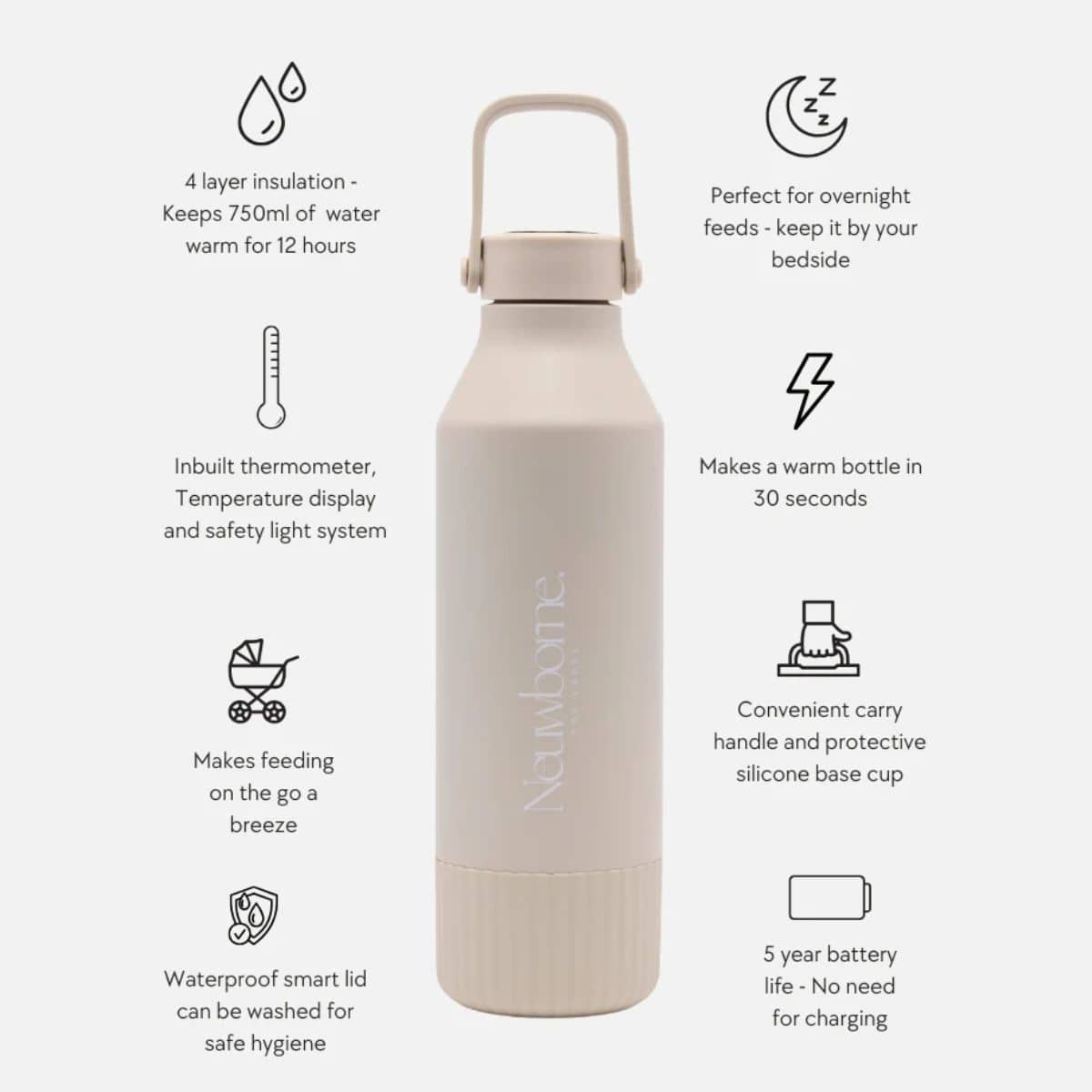 Neuwborne Formula Feeding Baby Thermos - Sand