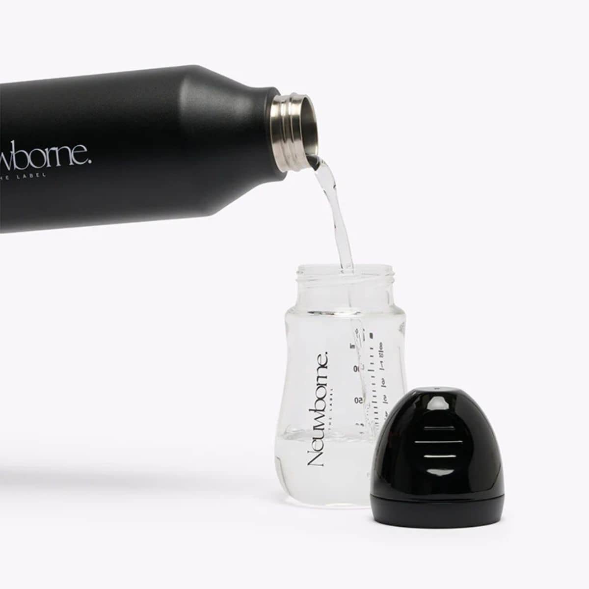 Neuwborne Glass Baby Bottle - Black