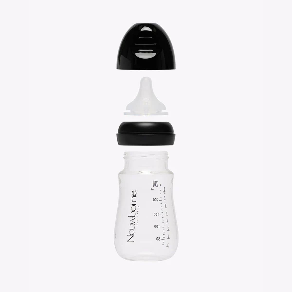 Neuwborne Glass Baby Bottle - Black