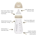 Neuwborne Glass Baby Bottle - Cream