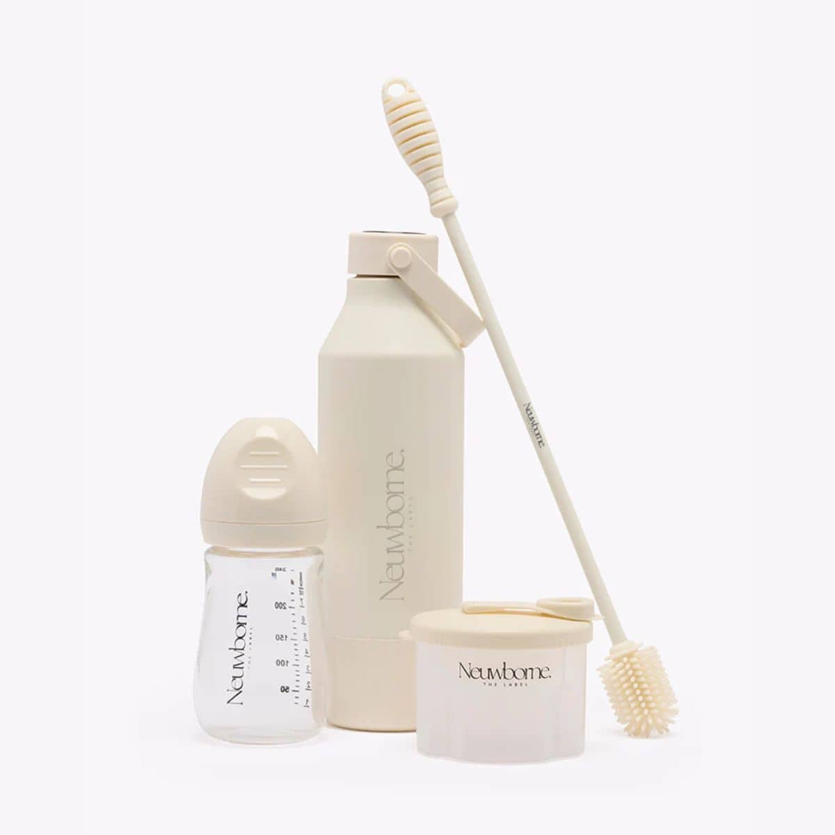 Neuwborne Glass Baby Bottle - Cream