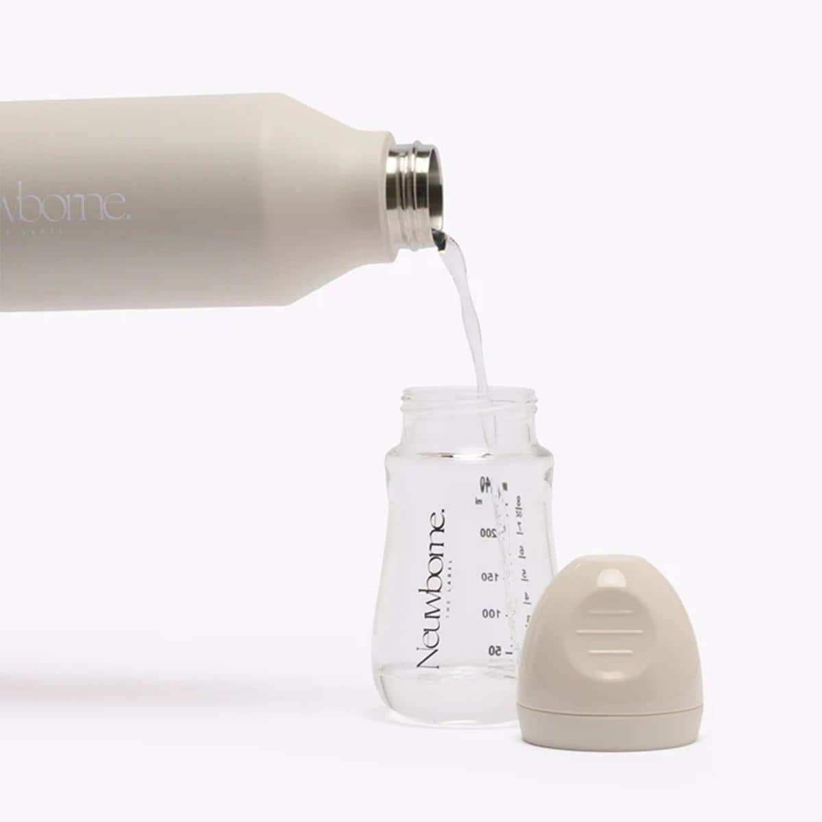 Neuwborne Glass Baby Bottle - Sand