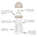 Neuwborne Glass Baby Bottle - Sand