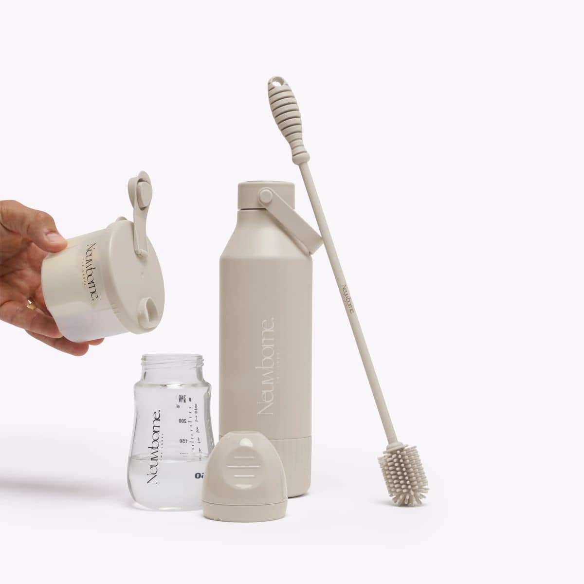 Neuwborne Glass Baby Bottle - Sand