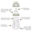 Neuwborne Glass Baby Bottle - Stone