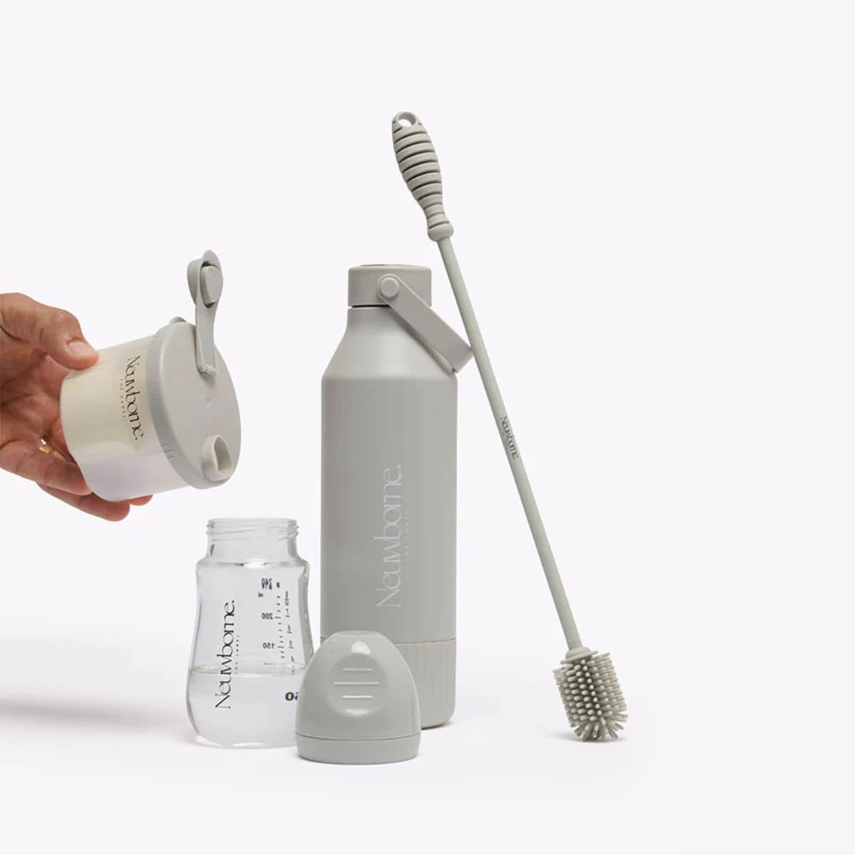 Neuwborne Glass Baby Bottle - Stone