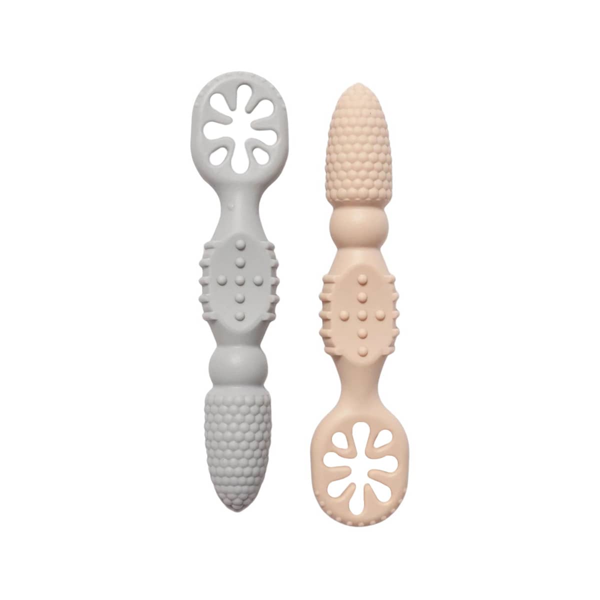 Nibble and Rest Dipper Spoon Set - Grey and Beige