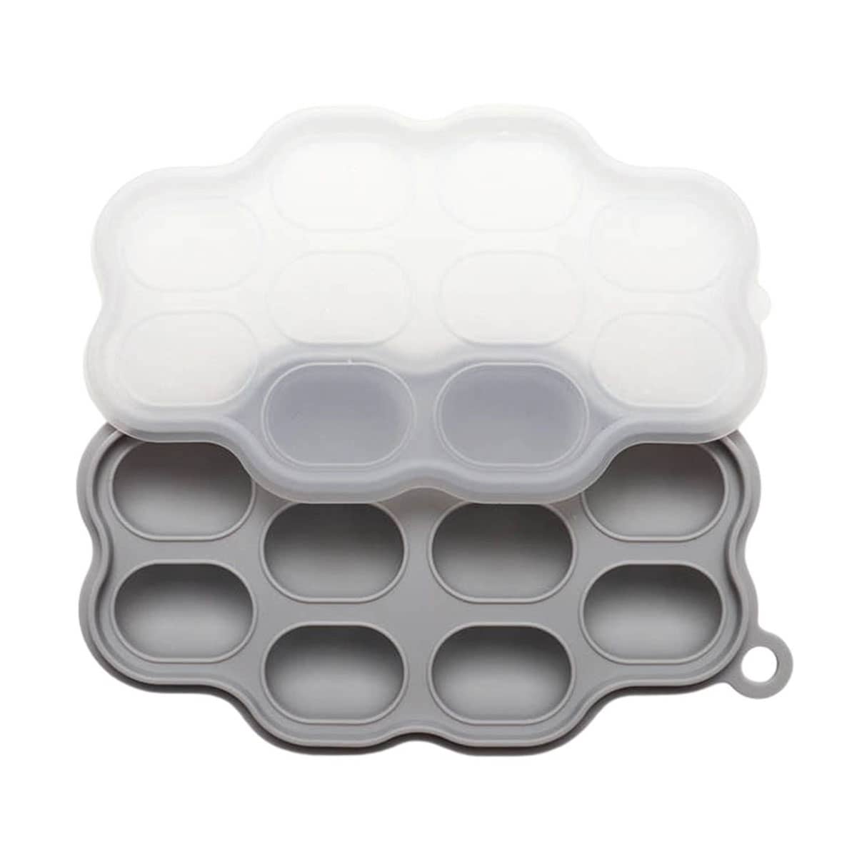 Nibble and Rest - Mini Silicone Freezer Tray with Lid - Grey
