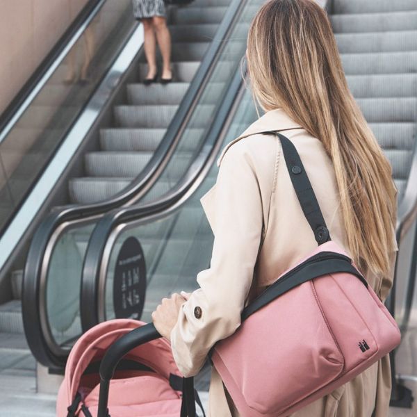 Nikidom Stroller Organiser Bag - Coral Pink