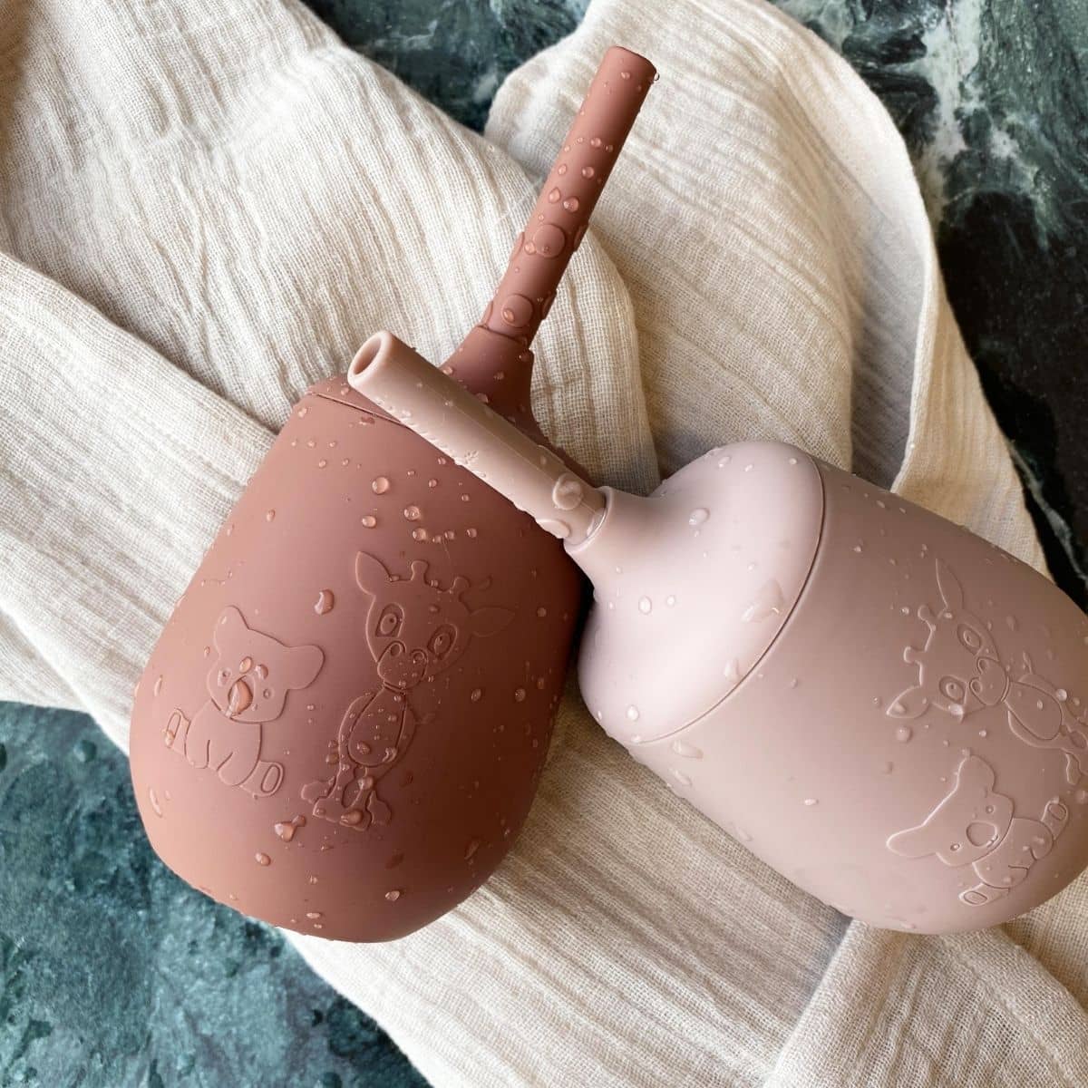 Nuuroo Adita Silicone Cup with Straw - Woodrose
