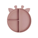 Nuuroo Orla Silicone Divided Plate Giraffe - Woodrose