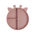 Nuuroo Orla Silicone Divided Plate Giraffe - Woodrose
