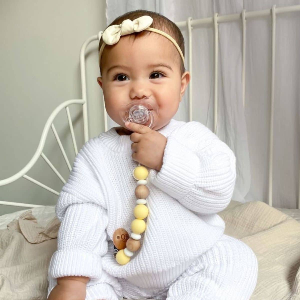 OB Designs Beechwood Silicone Dummy Chain
