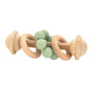 OB Designs Beechwood Silicone Rattle Toy - Sage
