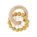 OB Designs Beechwood Silicone Teether Toy - Tumeric