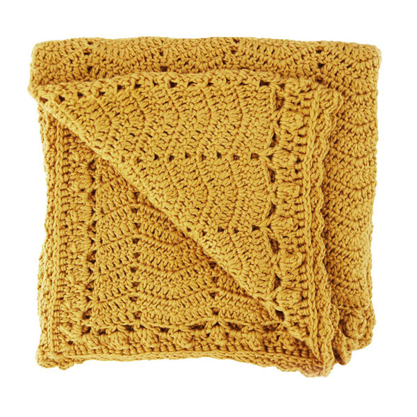 OB Designs Crochet Baby Blanket - Turmeric