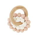 OB Designs Beechwood Silicone Teether Toy - Blush Pink