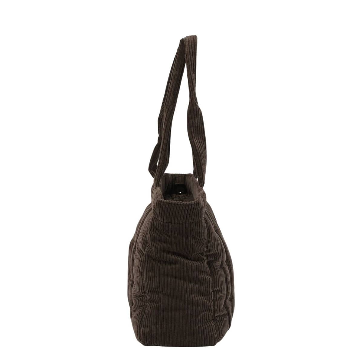 OiOi Corduroy Everyday Tote - Chocolate Brown