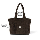 OiOi Corduroy Everyday Tote - Chocolate Brown