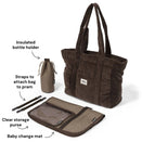 OiOi Corduroy Everyday Tote - Chocolate Brown