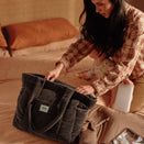 OiOi Corduroy Everyday Tote - Chocolate Brown
