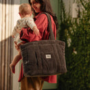 OiOi Corduroy Everyday Tote - Chocolate Brown