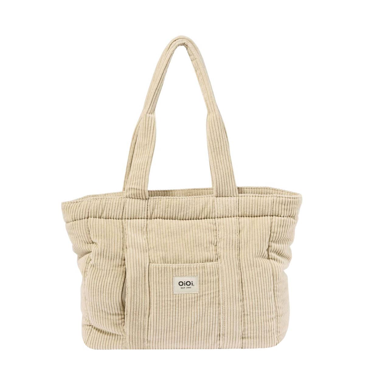 OiOi Corduroy Everyday Tote - Cream