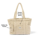 OiOi Corduroy Everyday Tote - Cream