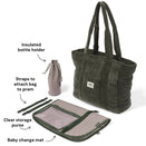 OiOi Corduroy Everyday Tote - Moss Green