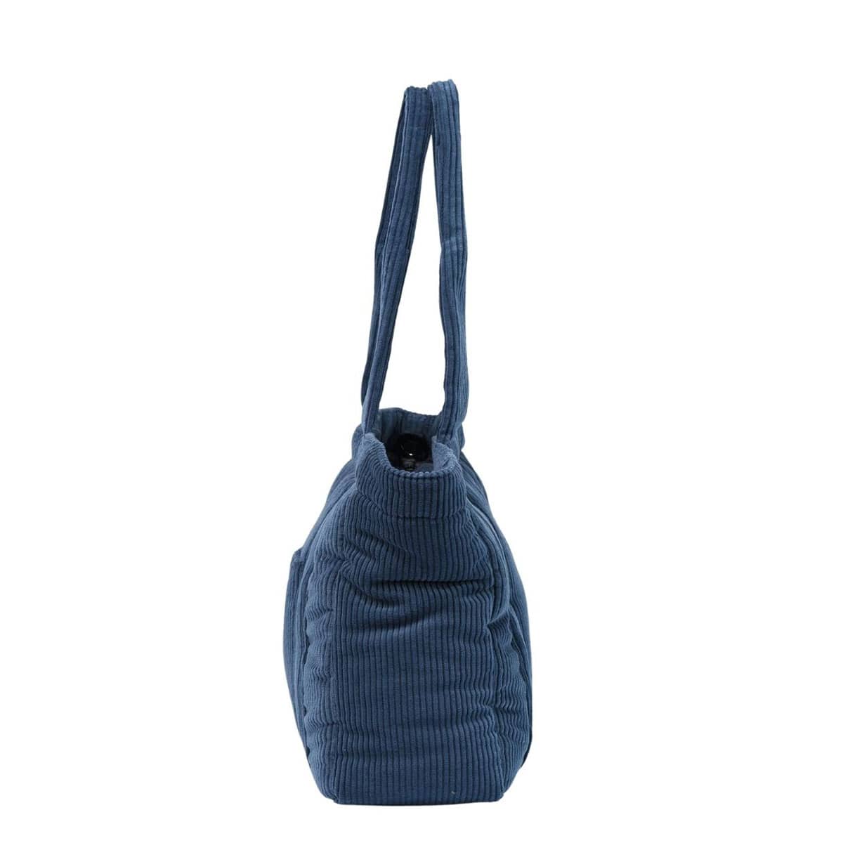 OiOi Corduroy Everyday Tote - Ocean Blue